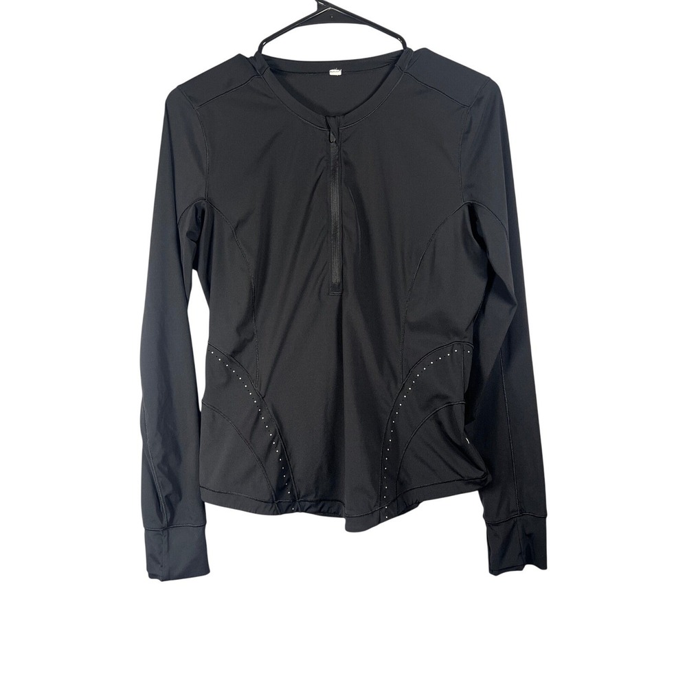 Lululemon Flash Forward Half Zip, Black, Size 6 - Picture 3 of 8